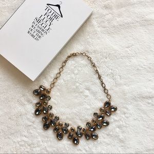 [j crew] crystal teardrop bib necklace